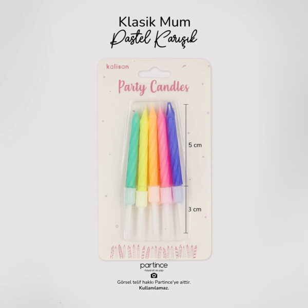 Klasik Pasta Mumu 5 Renk 10'lu - Pastel