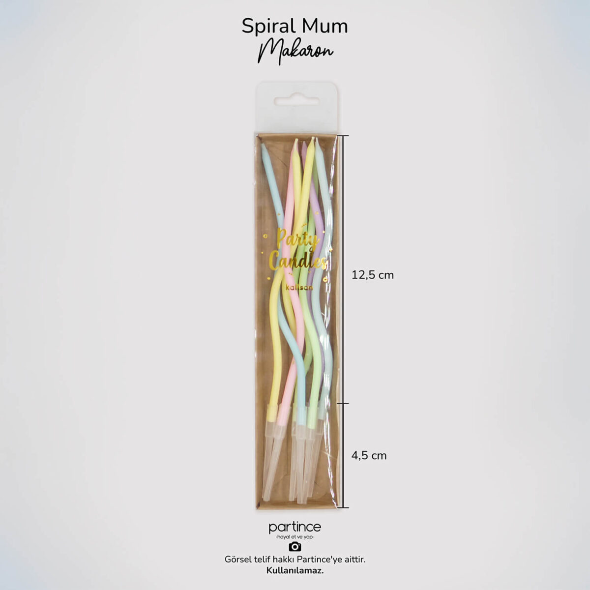 Makaron Renk Spiral Pasta Mumu 8’li - Görsel 1