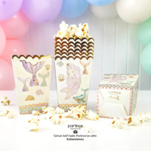 Deniz Kızı Tema Popcorn Mısır Kutusu 8'li