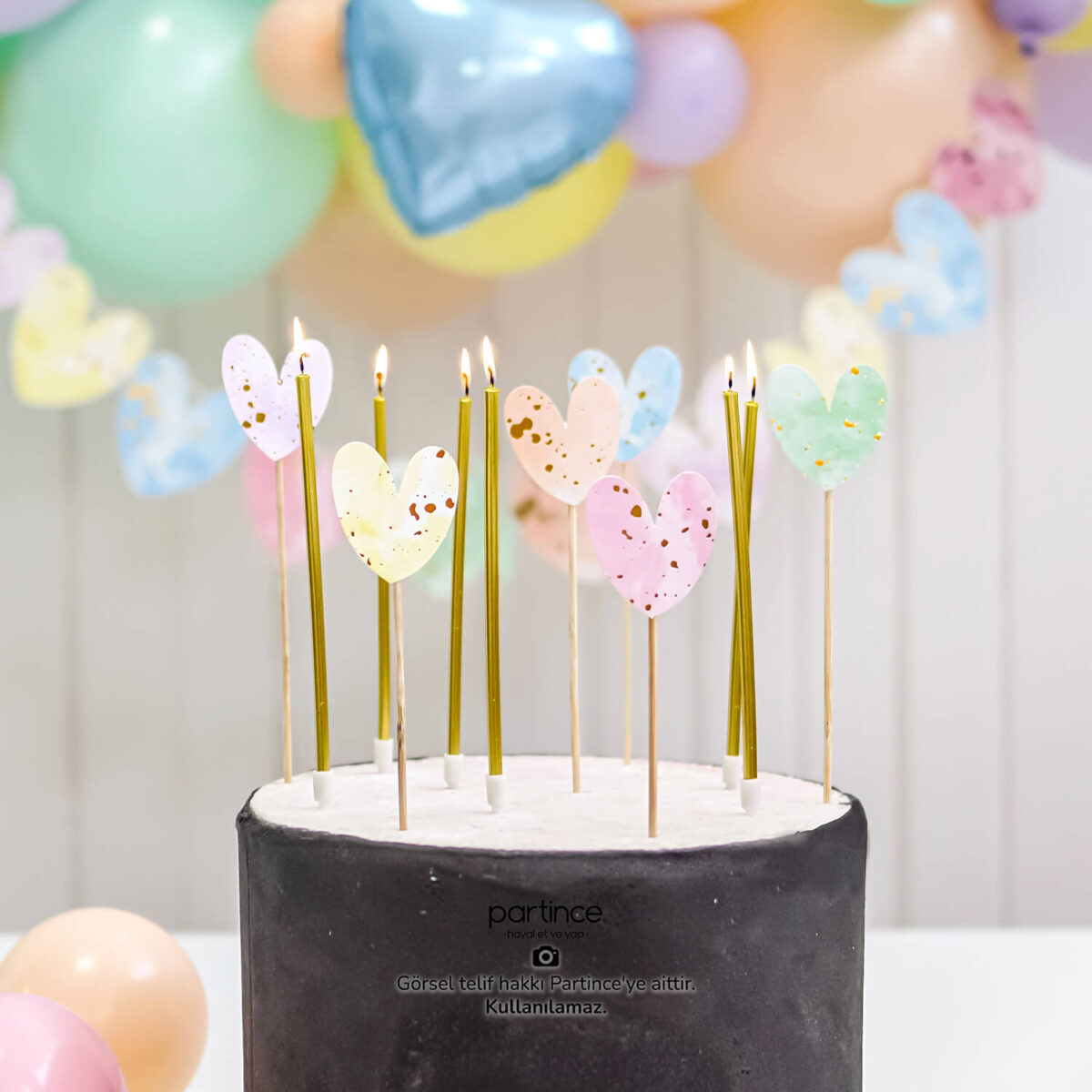Pastel Mavi Tema Mini Balon Seti - Görsel 3