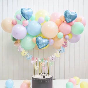 Pastel Mavi Tema Mini Balon Seti