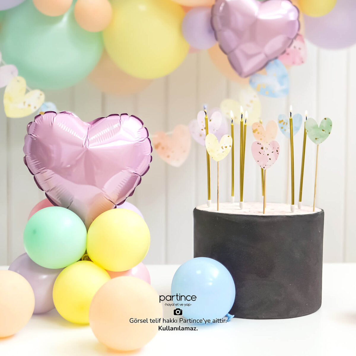 Pastel Pembe Tema Mini Balon Seti - Görsel 3
