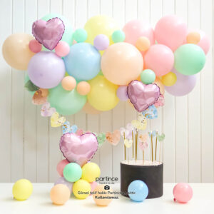 Pastel Pembe Tema Mini Balon Seti