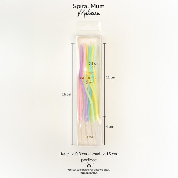 Makaron Renk Spiral Pasta Mumu 8’li