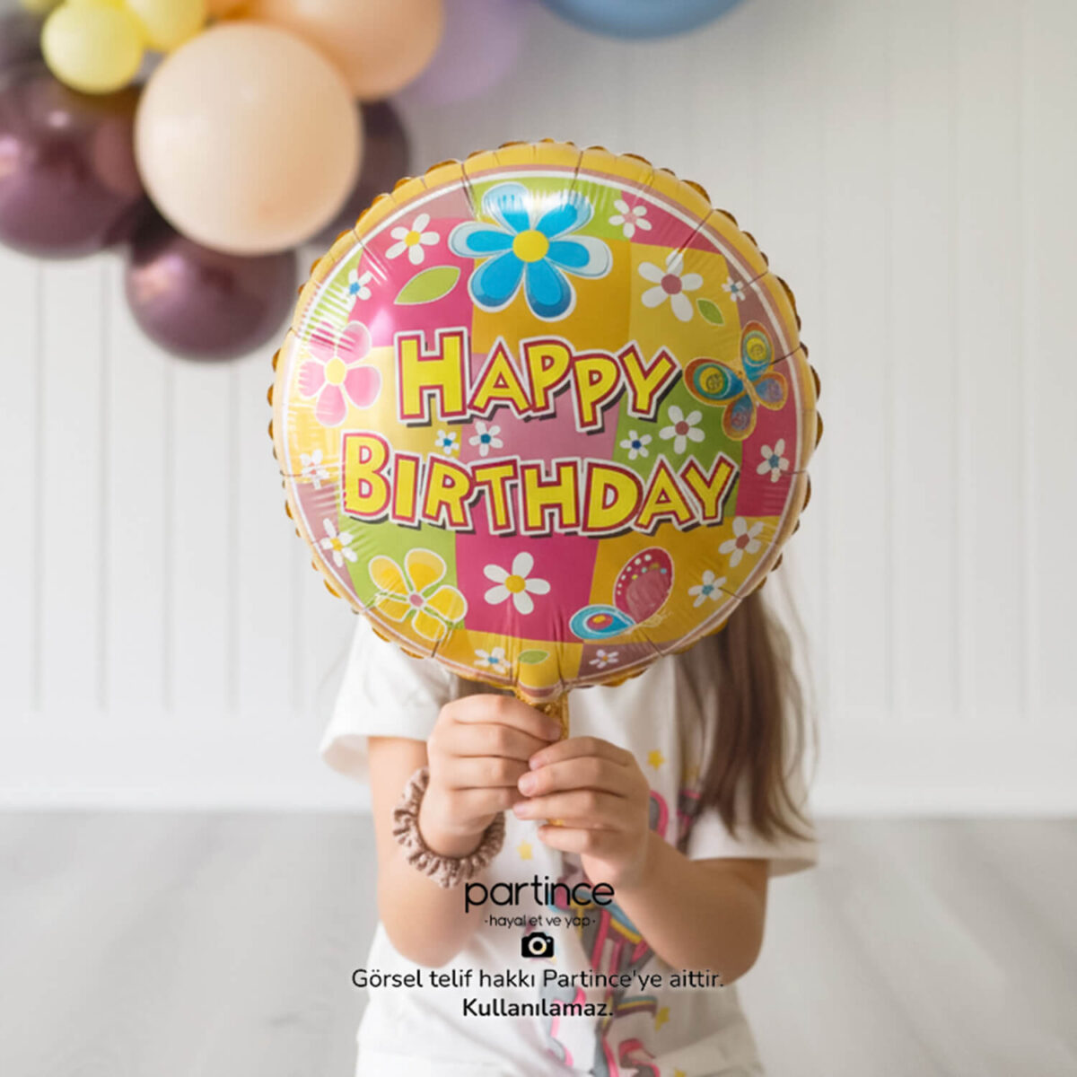 Happy Birthday Bahar Tema Folyo Balon - Görsel 2