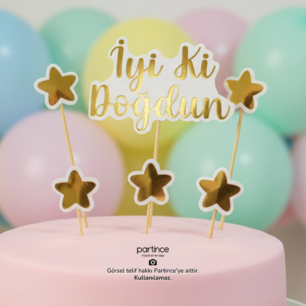 İyi ki Doğdun Cake Topper 6 Parça