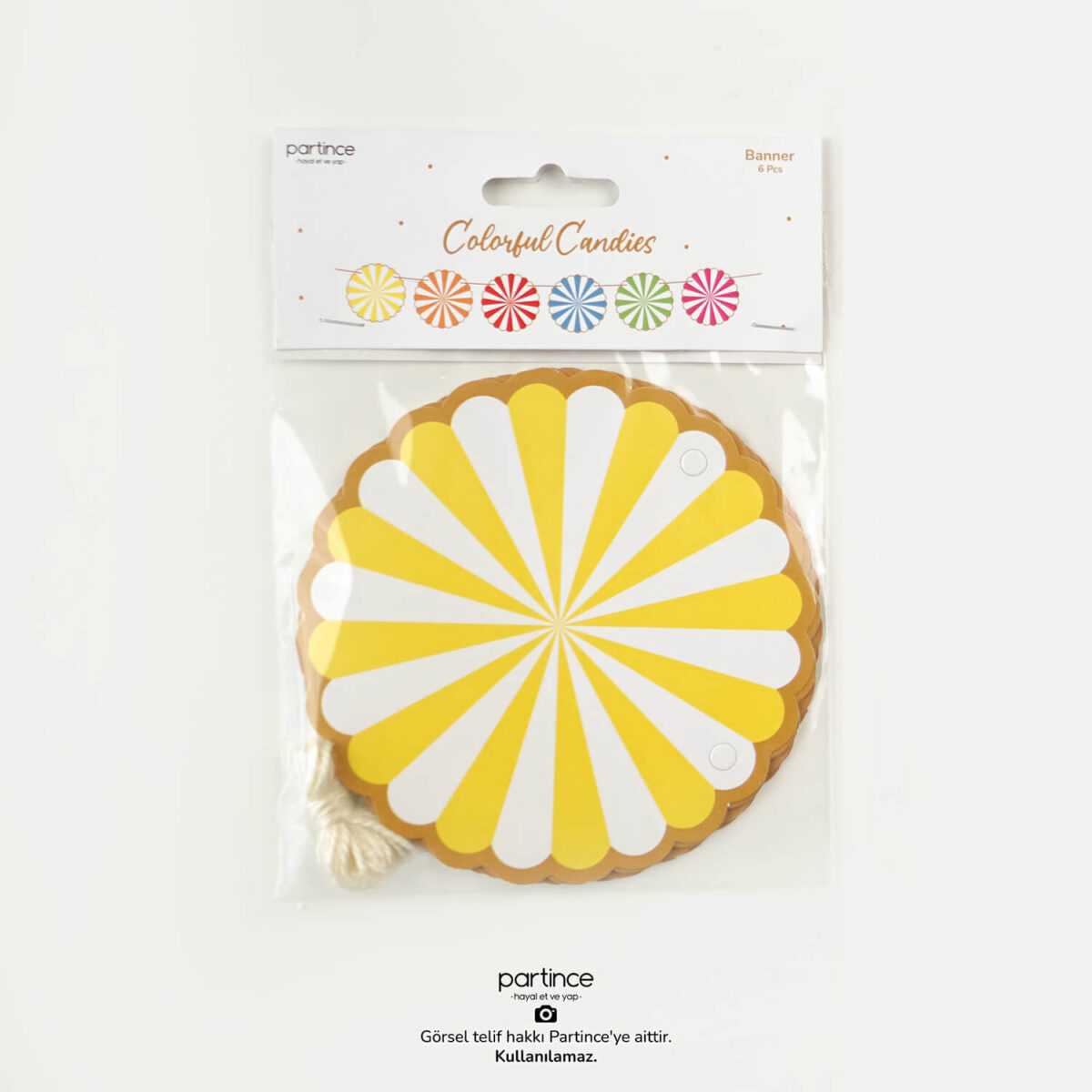 Pastel Şeker Desenli Banner
