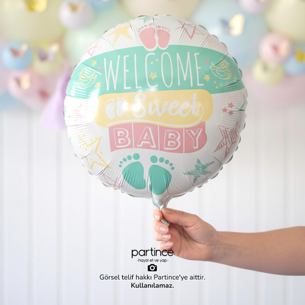 Welcome Sweet Baby Folyo Balon - Görsel 2