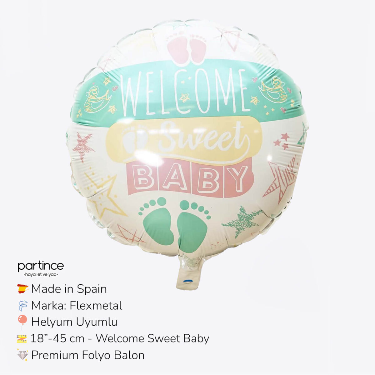 Welcome Sweet Baby Folyo Balon