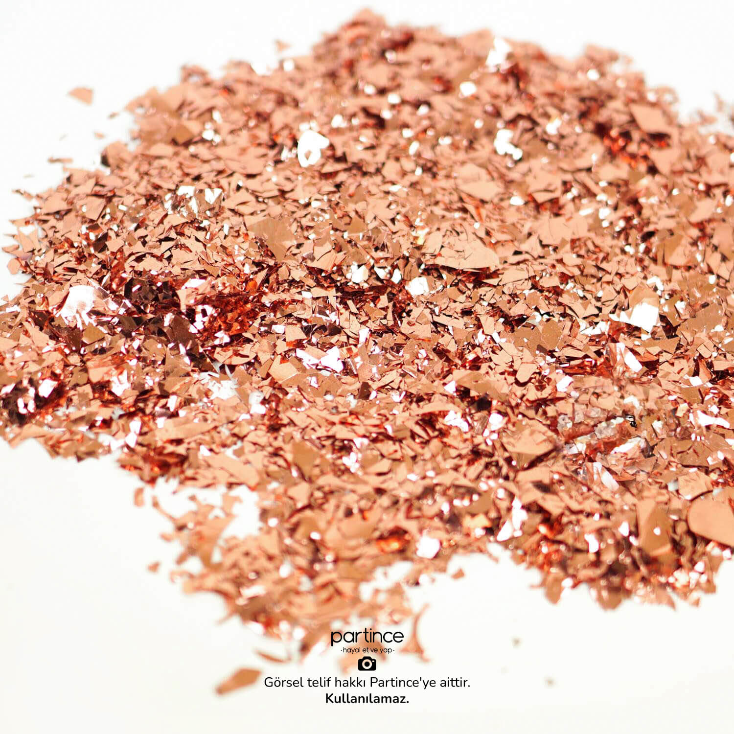 scattered-rose-gold-confetti-overlay-konfeti Düzensiz Konfeti Rose Gold - Görsel 1