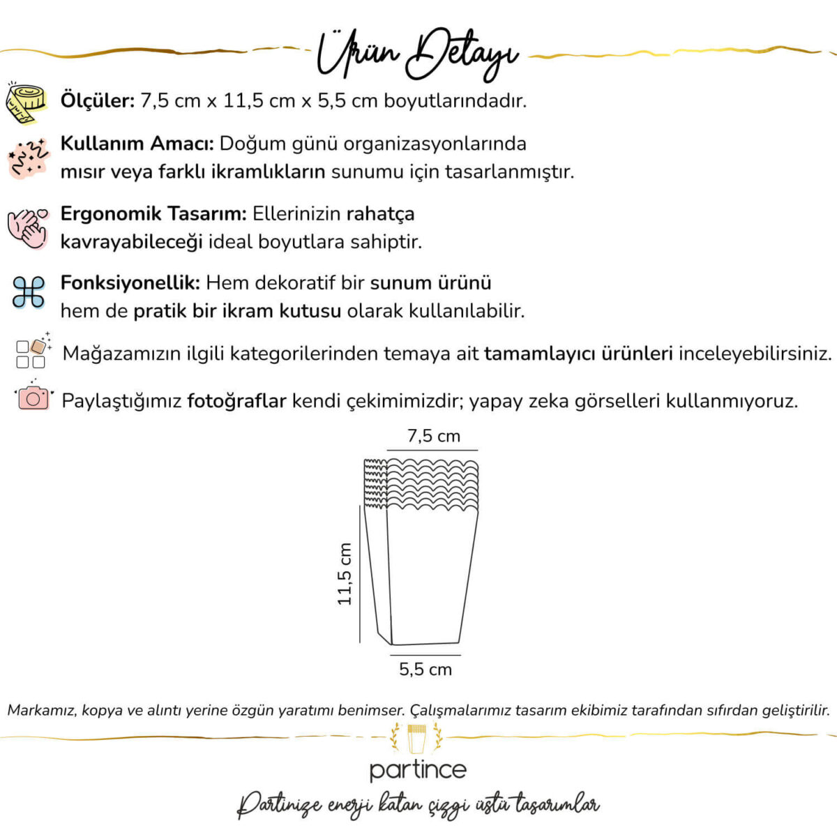 Bride Popcorn Mısır Kutusu 8'li - Görsel 3