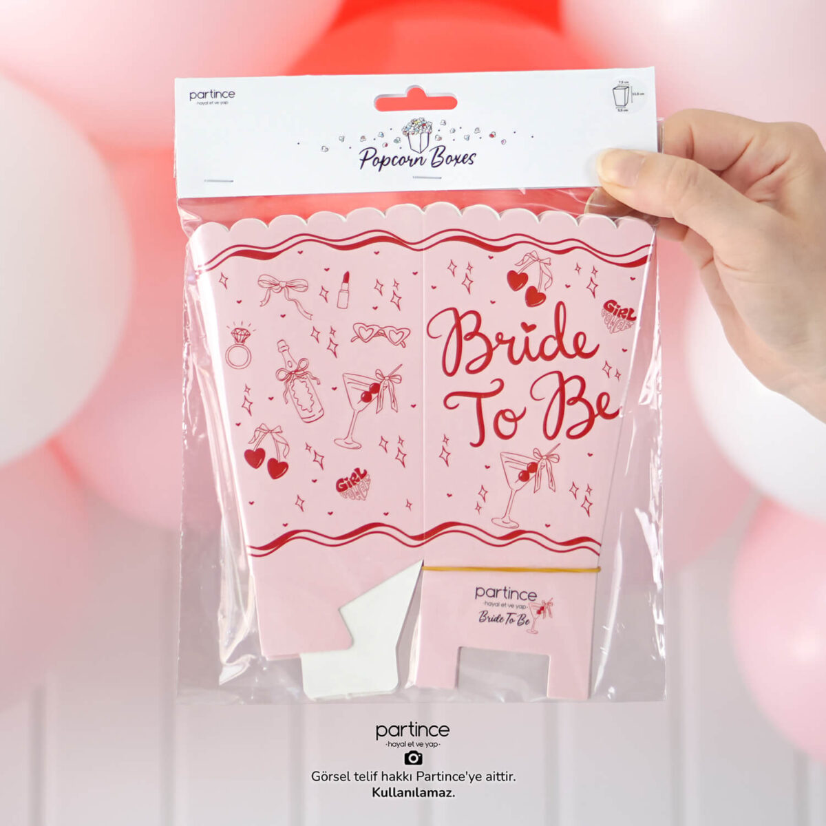 Bride Popcorn Mısır Kutusu 8'li - Görsel 4
