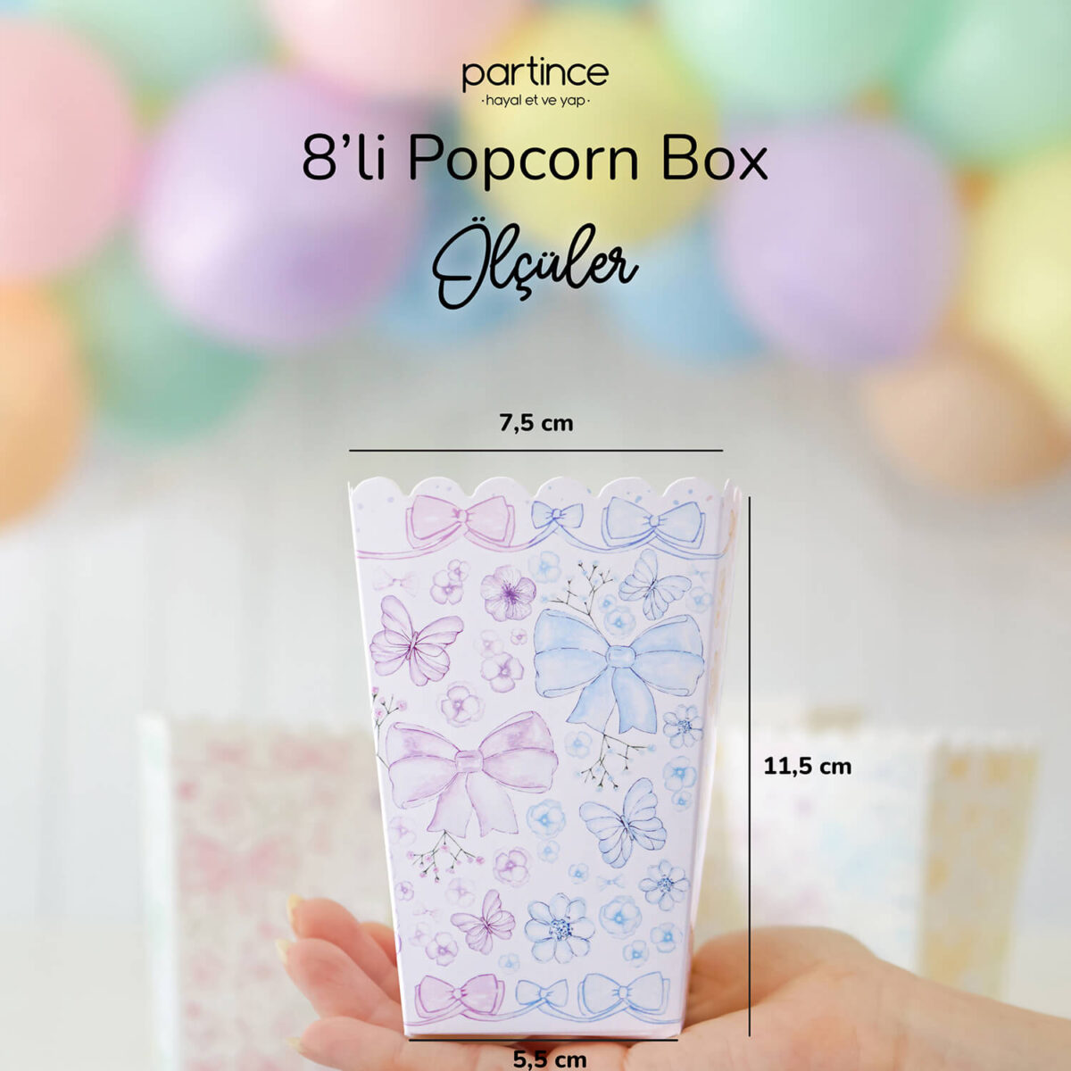 Fiyonk Tema Popcorn Mısır Kutusu 8'li - Görsel 3